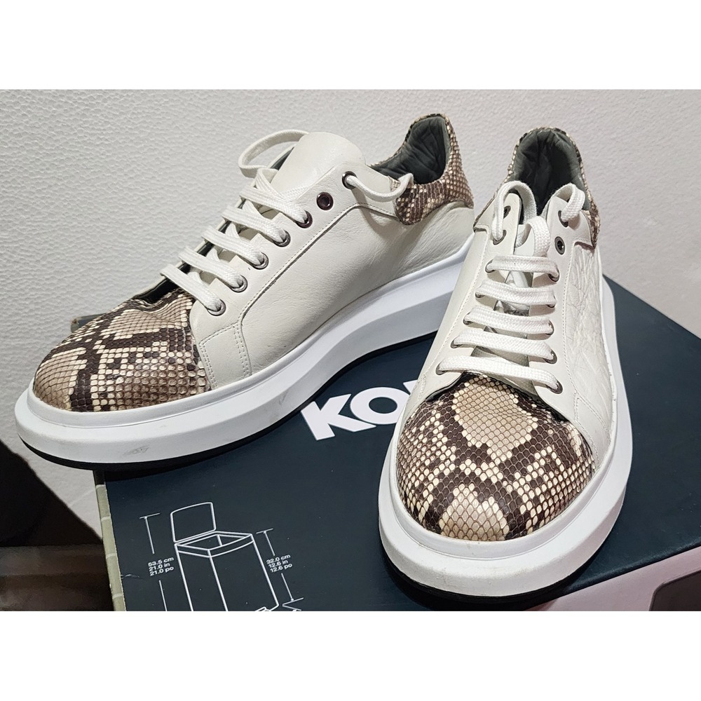 Franco Cuadra Python Leather Platform Sneakers De… - image 1